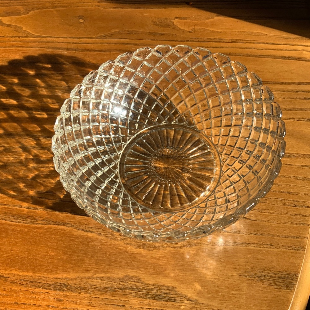 Vintage Elegant Pressed Glass Bowl